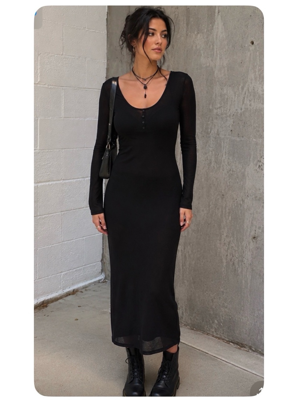 Dark Academia Black Mesh Maxi Dress Vintage Jay Jacob's size Medium bodycon